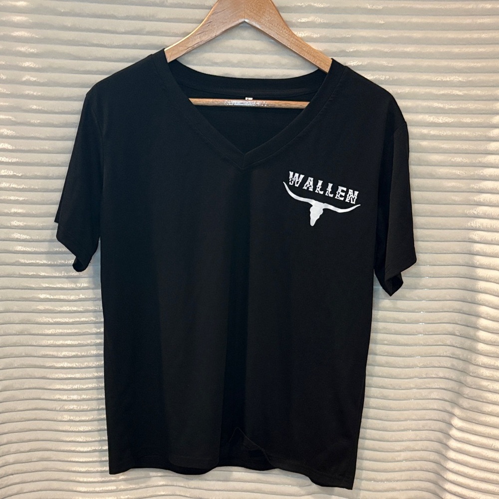 Black V-Neck Women’s Morgan Wallen Shirt